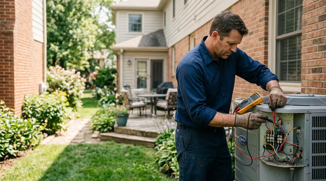 HVAC technician working near New Carlisle, OH